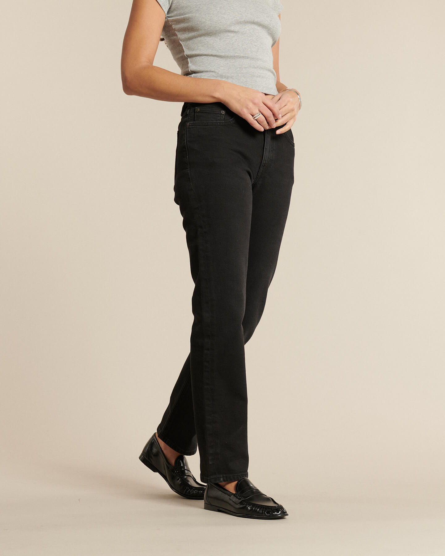 Labdip Pixie Denim Charcoal Black BL 80 jean droit délavé