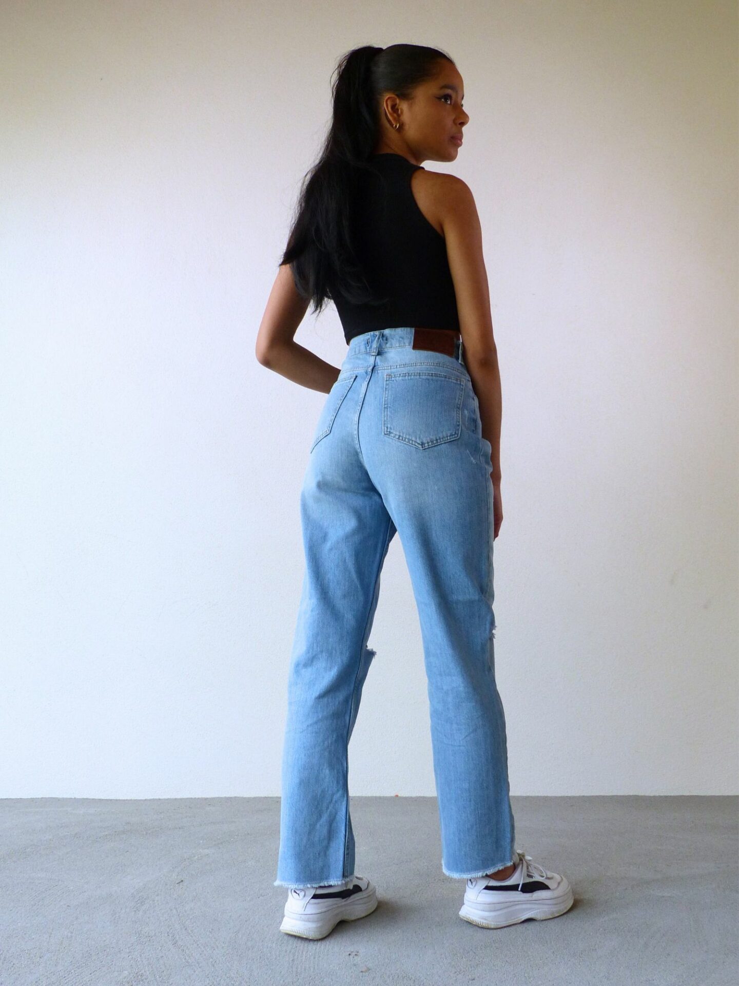 AA Spontané Bohochic Flare jean flare LightBlue taille haute