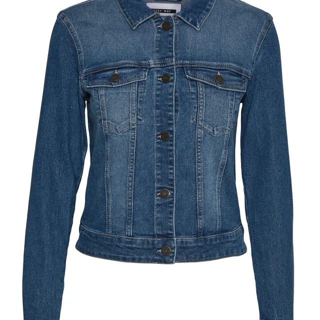 Noisy May Veste en jean courte ajustée stretch