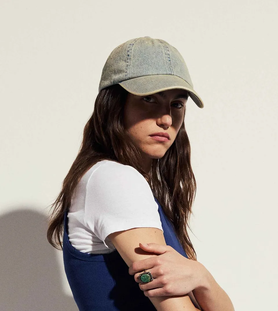 Labdip Abbott casquette denim dirty blue réglable