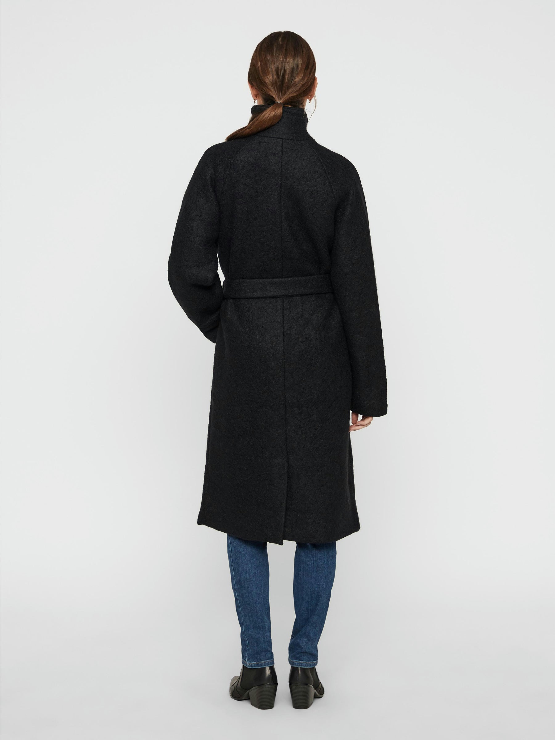 Noisy May manteau long laine ceinture coupe ample