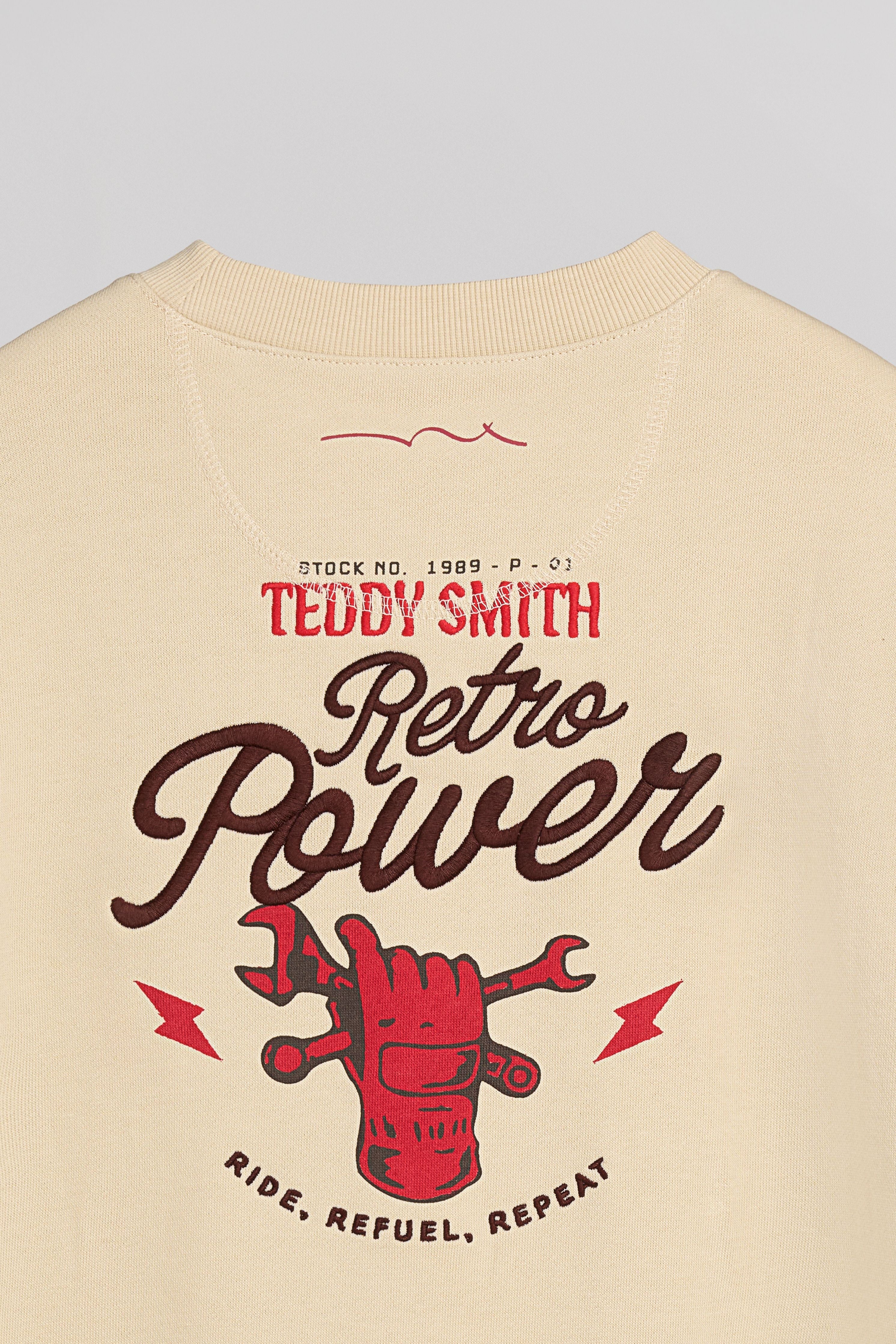 Teddy Smith S-Asha RC JR sweat enfant Beige Clair molleton
