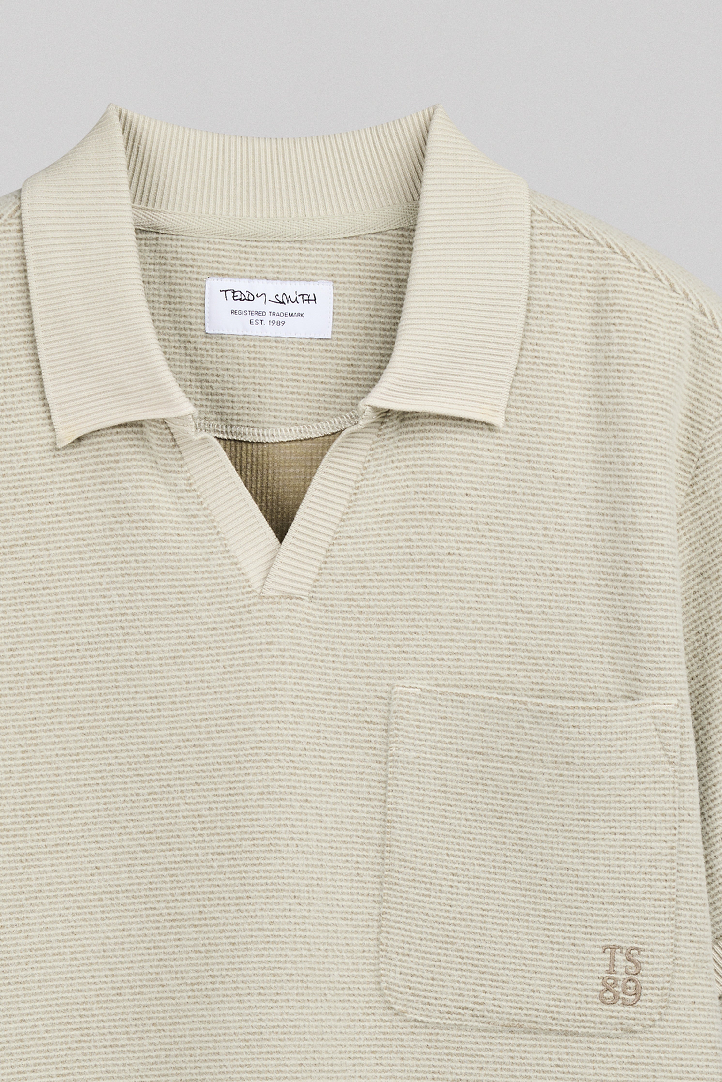 Teddy Smith P-Sonrad MC Polo homme crème waffle