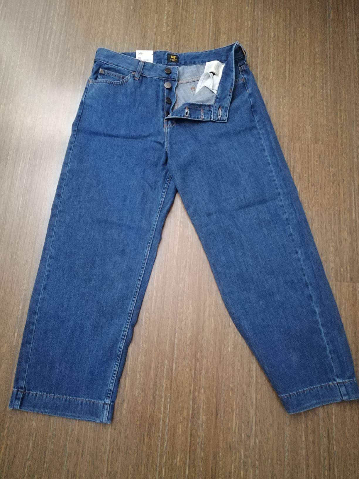 Lee Wide Leg Jean Droit Femme Bleu Foncé Large