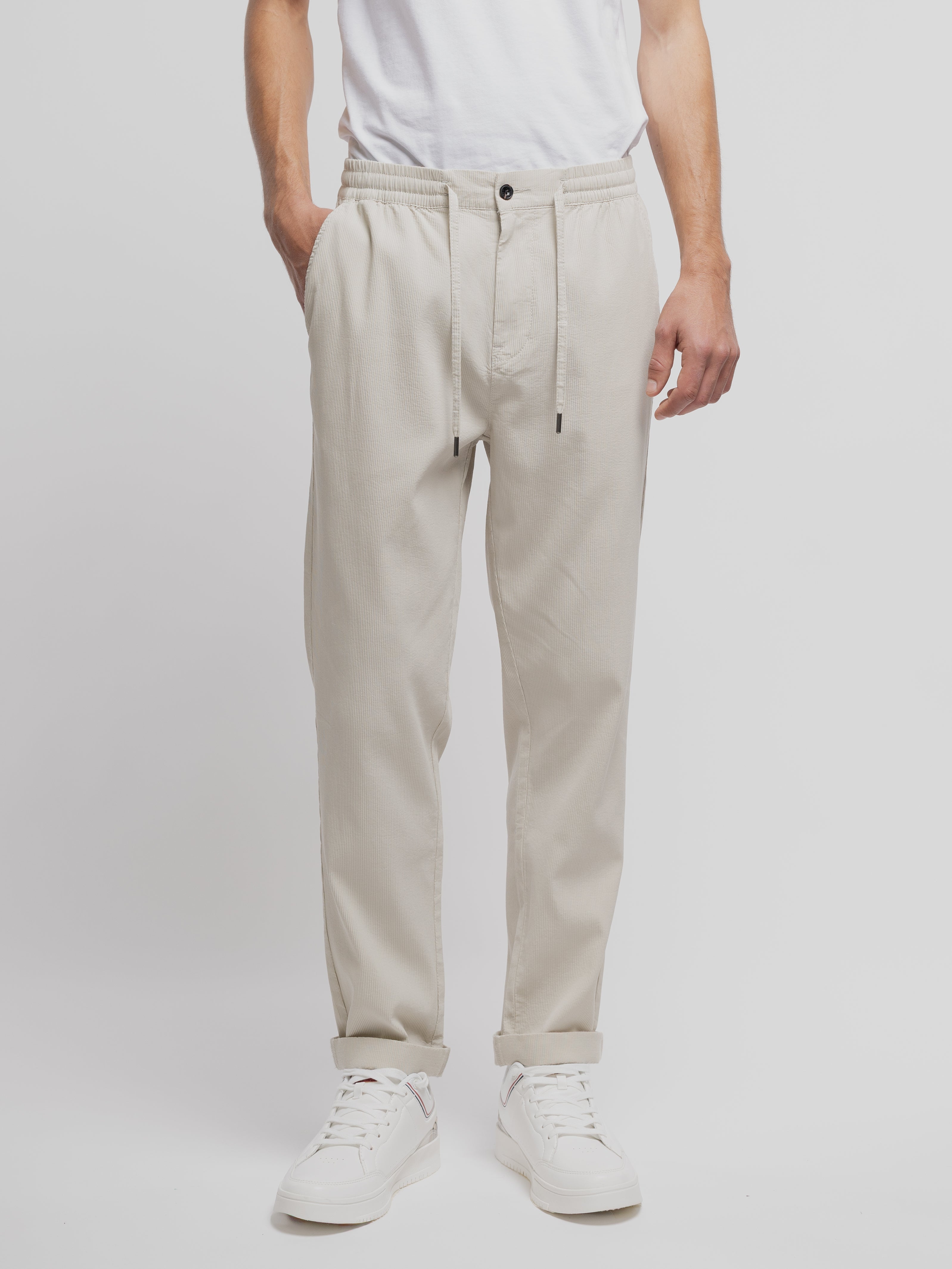 Teddy Smith Pywan 17 Seersu pantalon grège slim