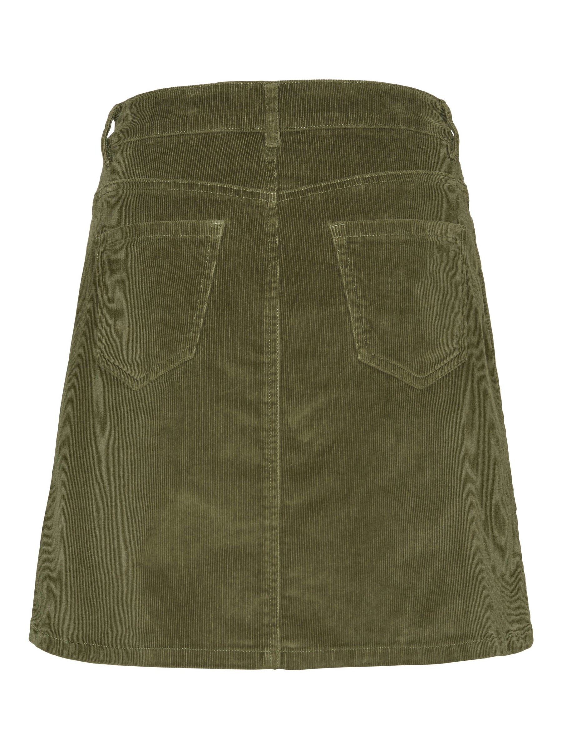 Noisy May jupe trapèze velours boutonnée coton