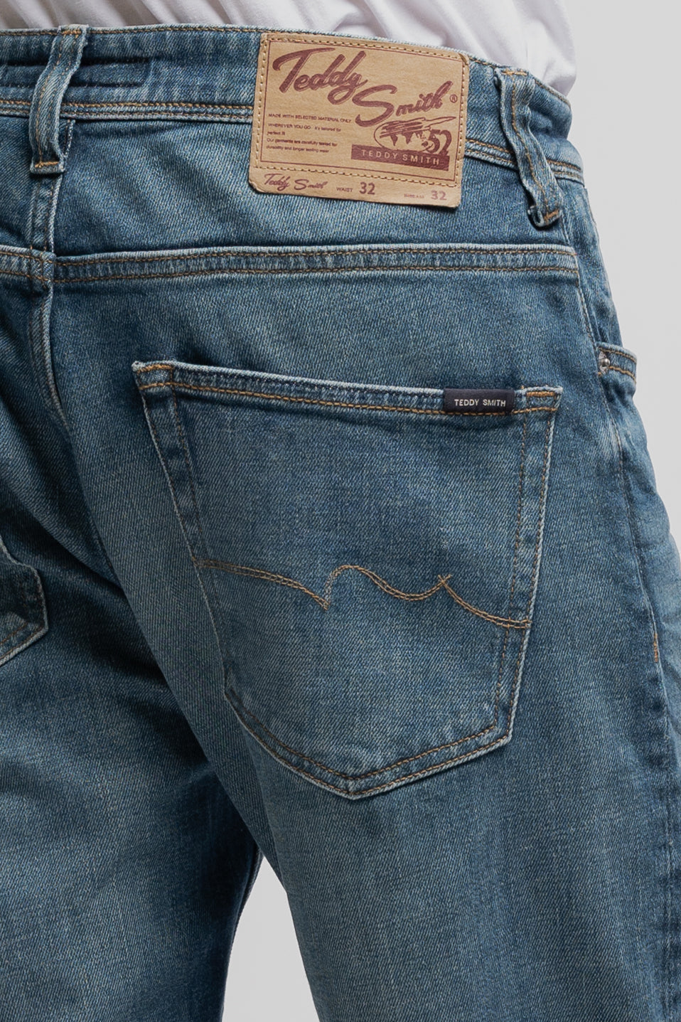 Teddy Smith Reg L32 jean droit gris bleu délavé L32