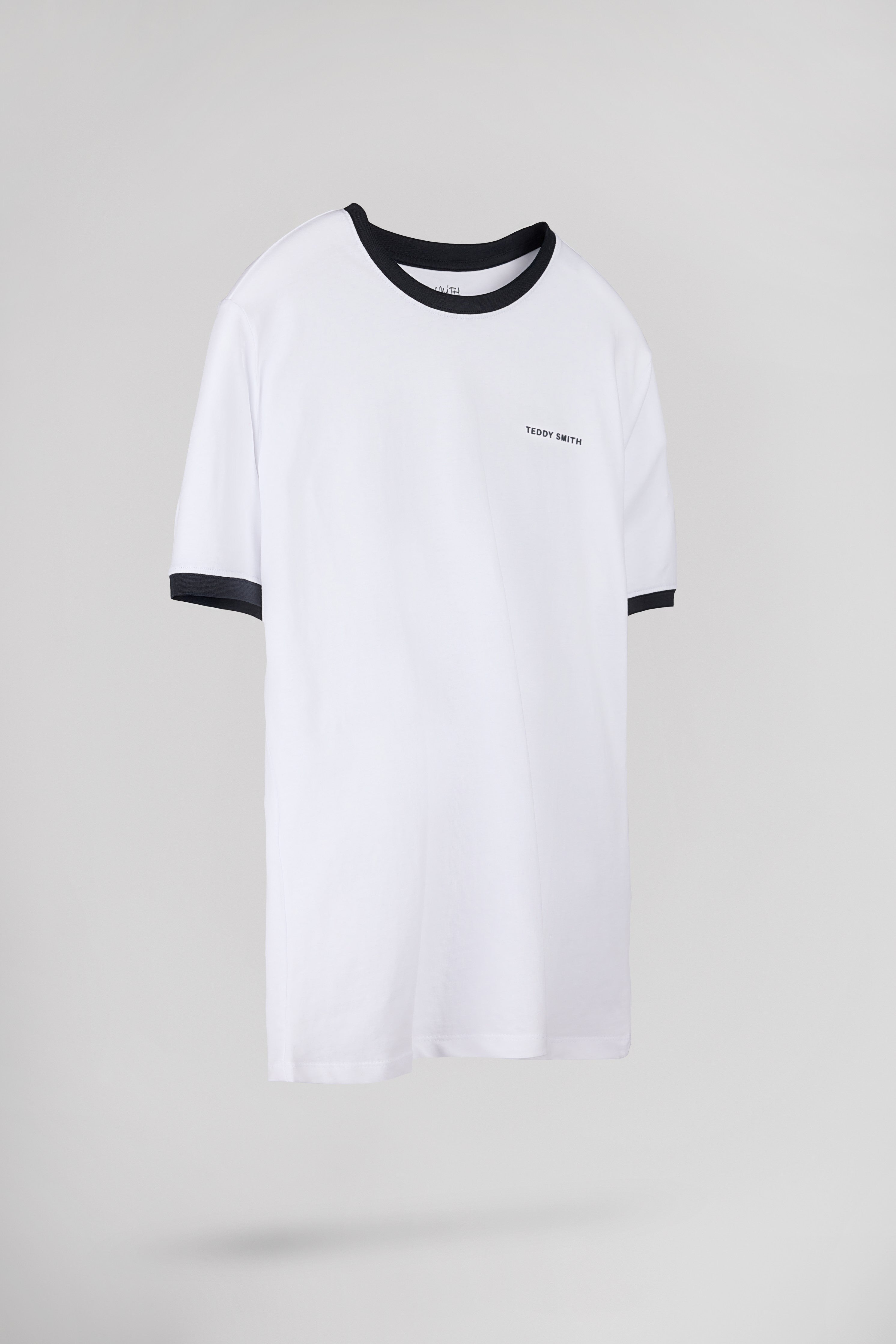 TEDDY SMITH THE TEE 2 R t-shirt homme blanc contrasté
