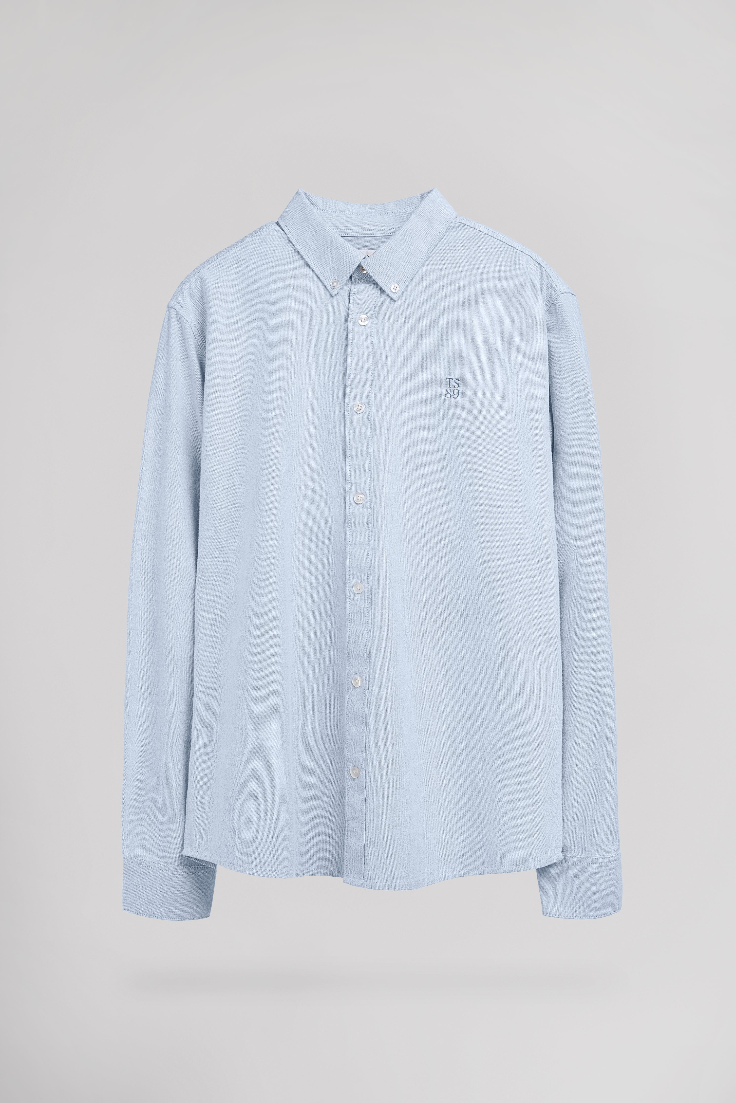 Teddy Smith C-Stan ML chemise oxford bleu pastel coton