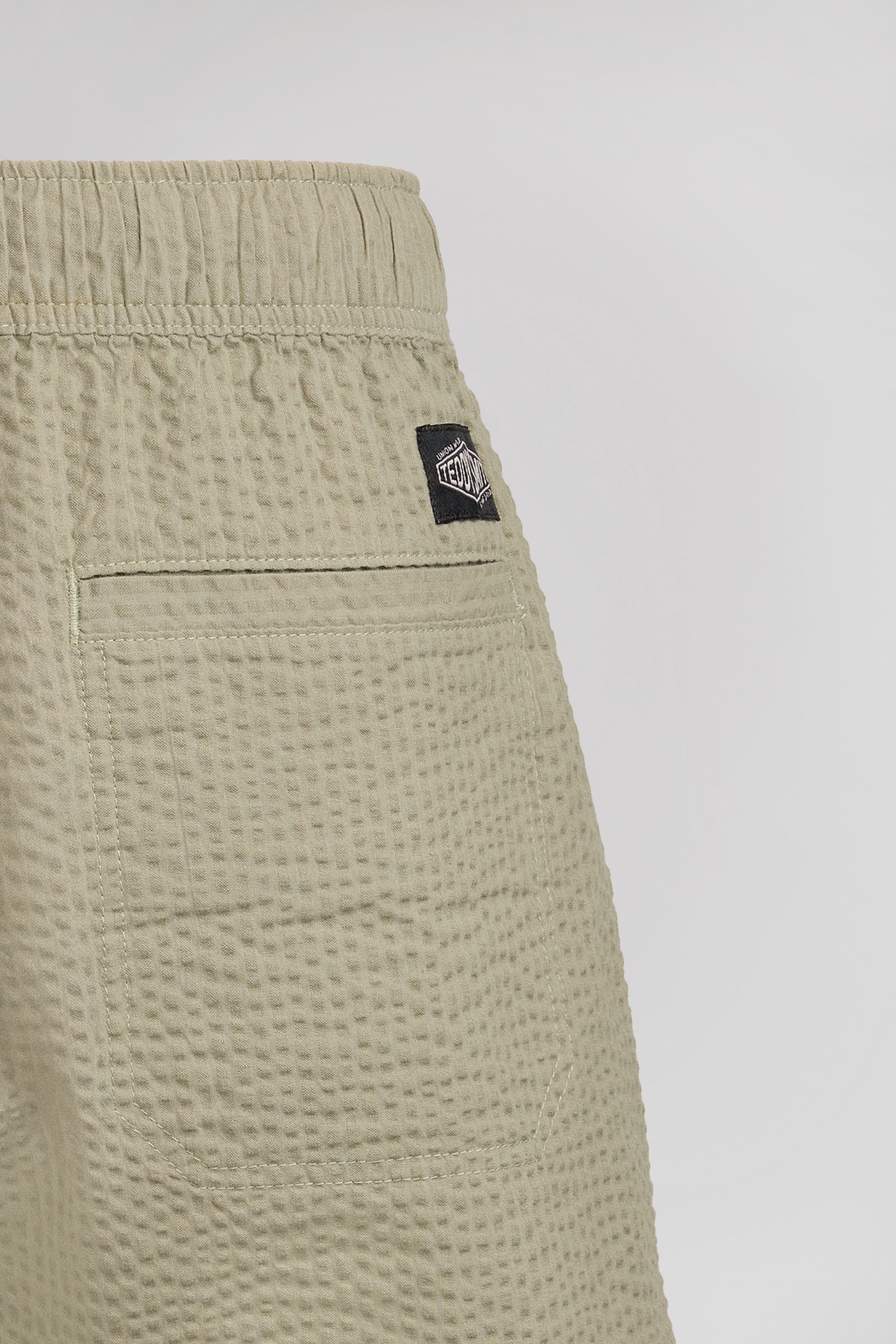 Teddy Smith S-Kyo SH JR short seersucker bleach kaki garcon