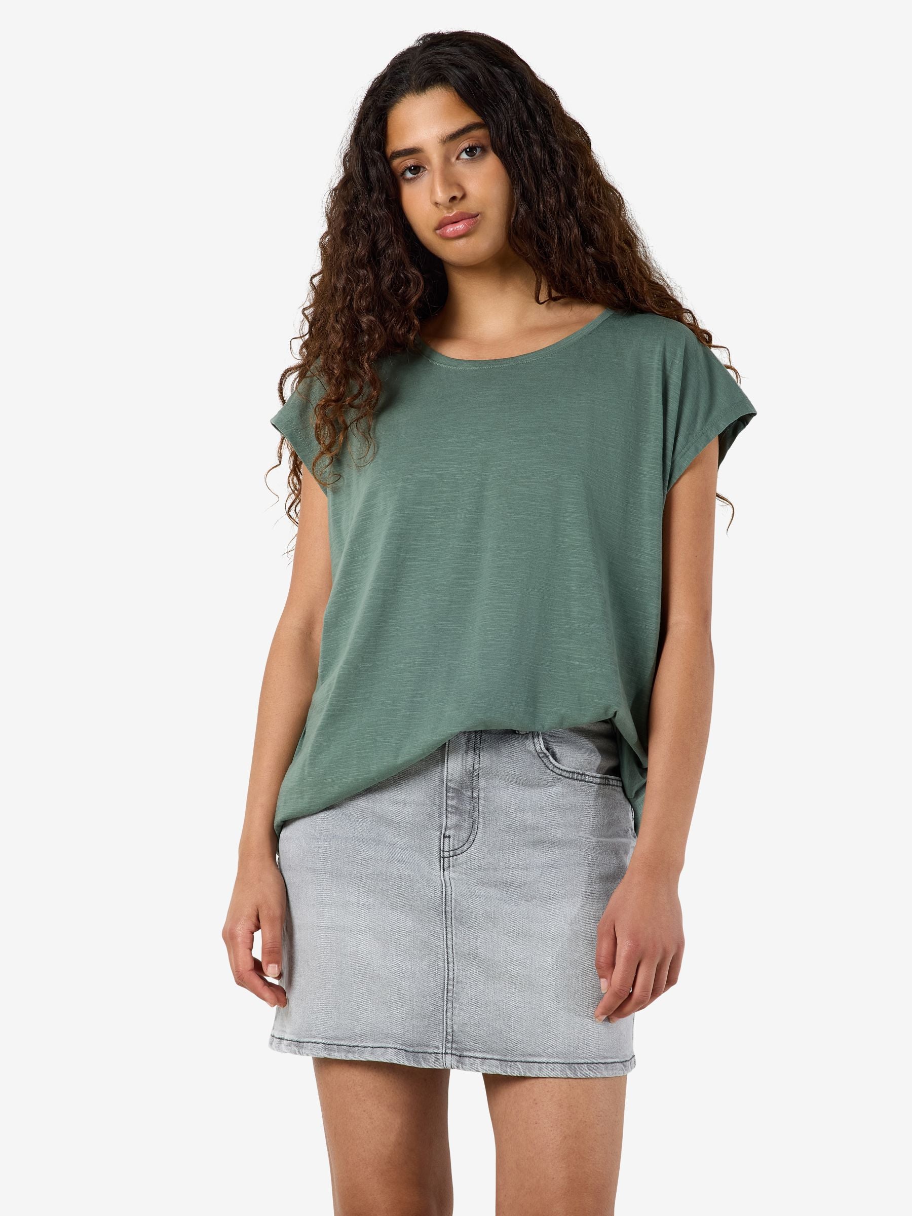 Noisy May Mathilde t-shirt oversize coton bio long