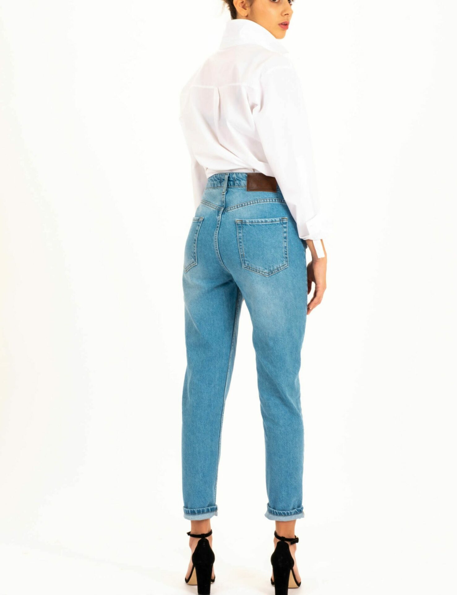AA Spontané Boyfit Le Pure Denim jean bleu clair destroy