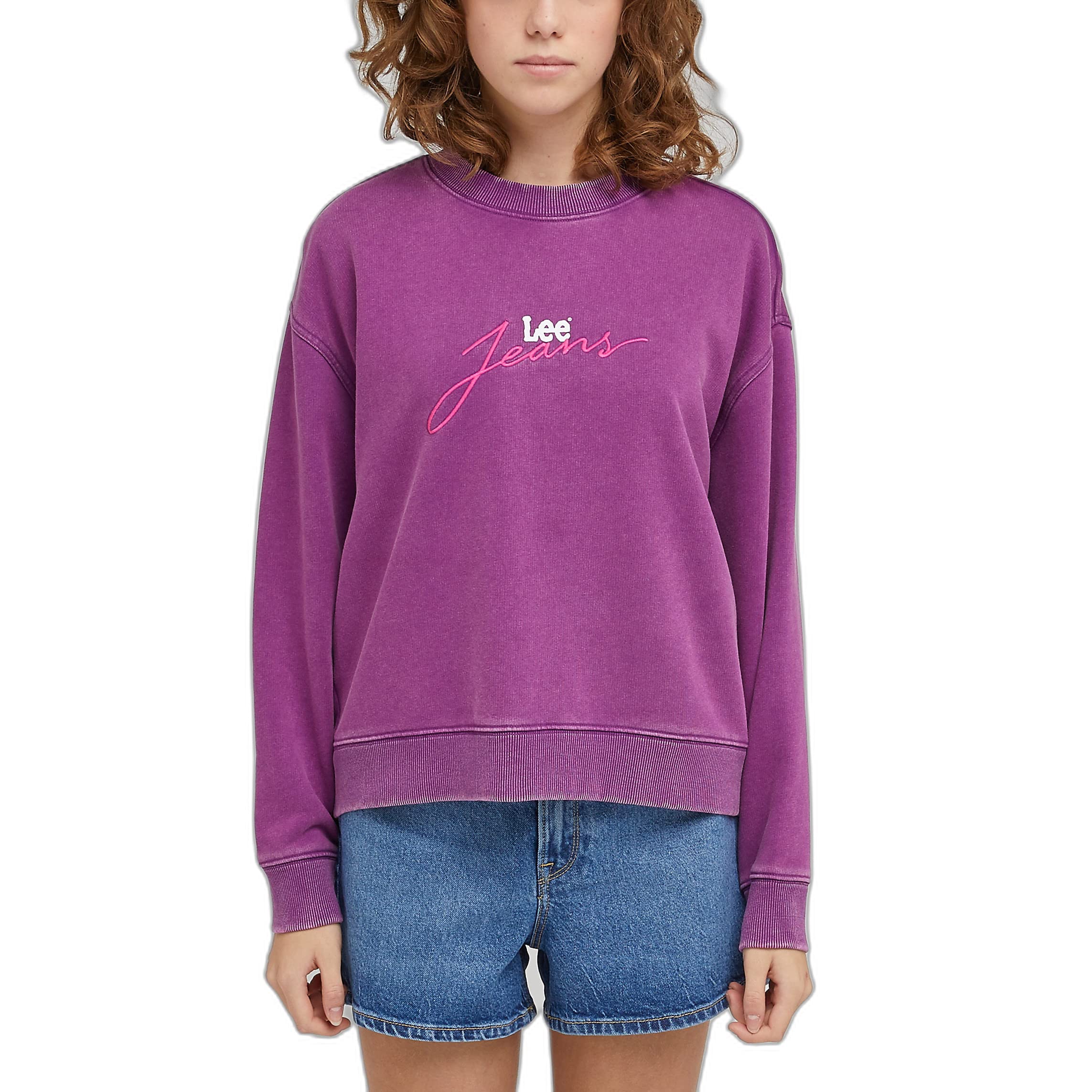 Lee Acid sweat-shirt femme rose XXL molleton