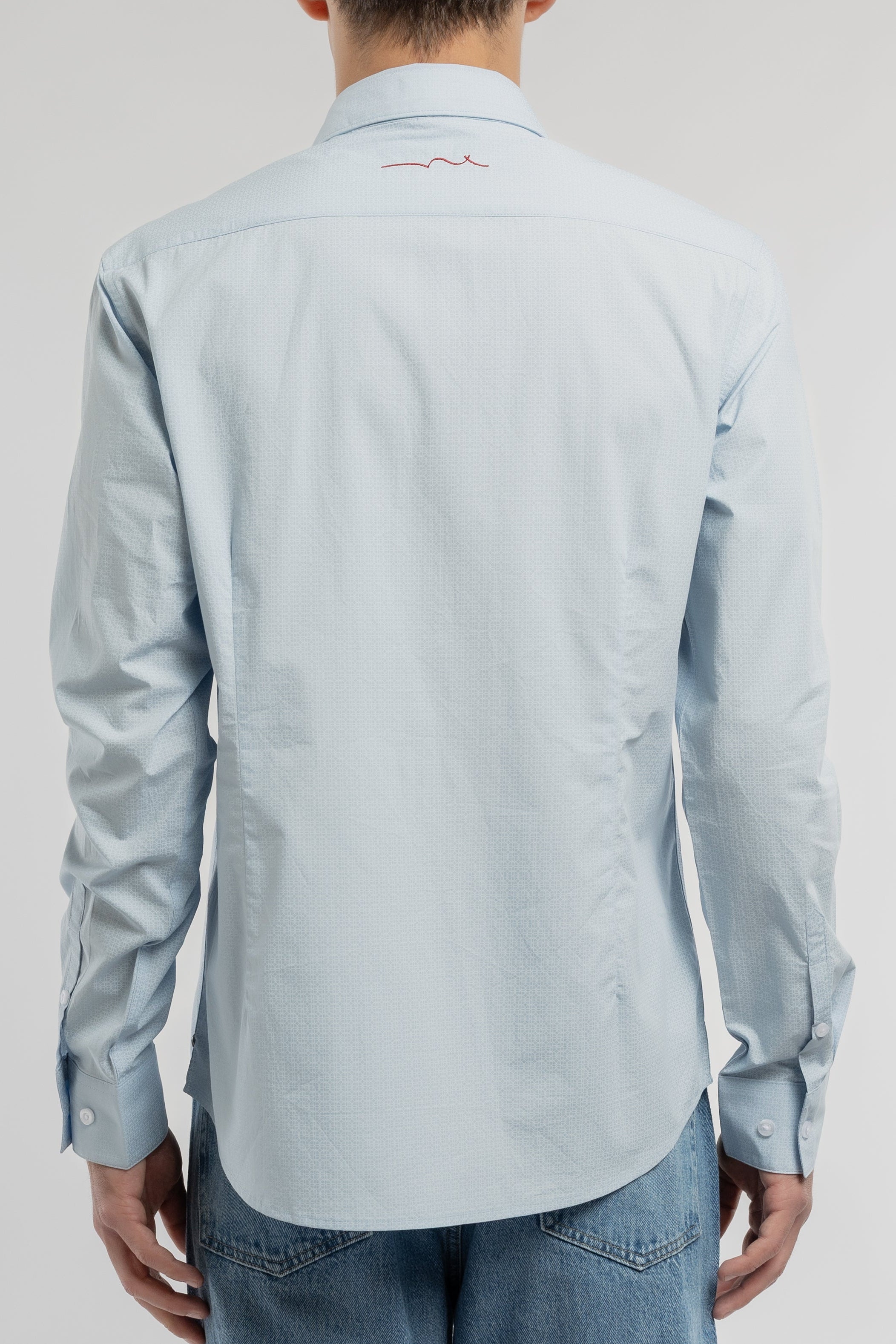 Teddy Smith Carton chemise homme bleu pastel fleurie