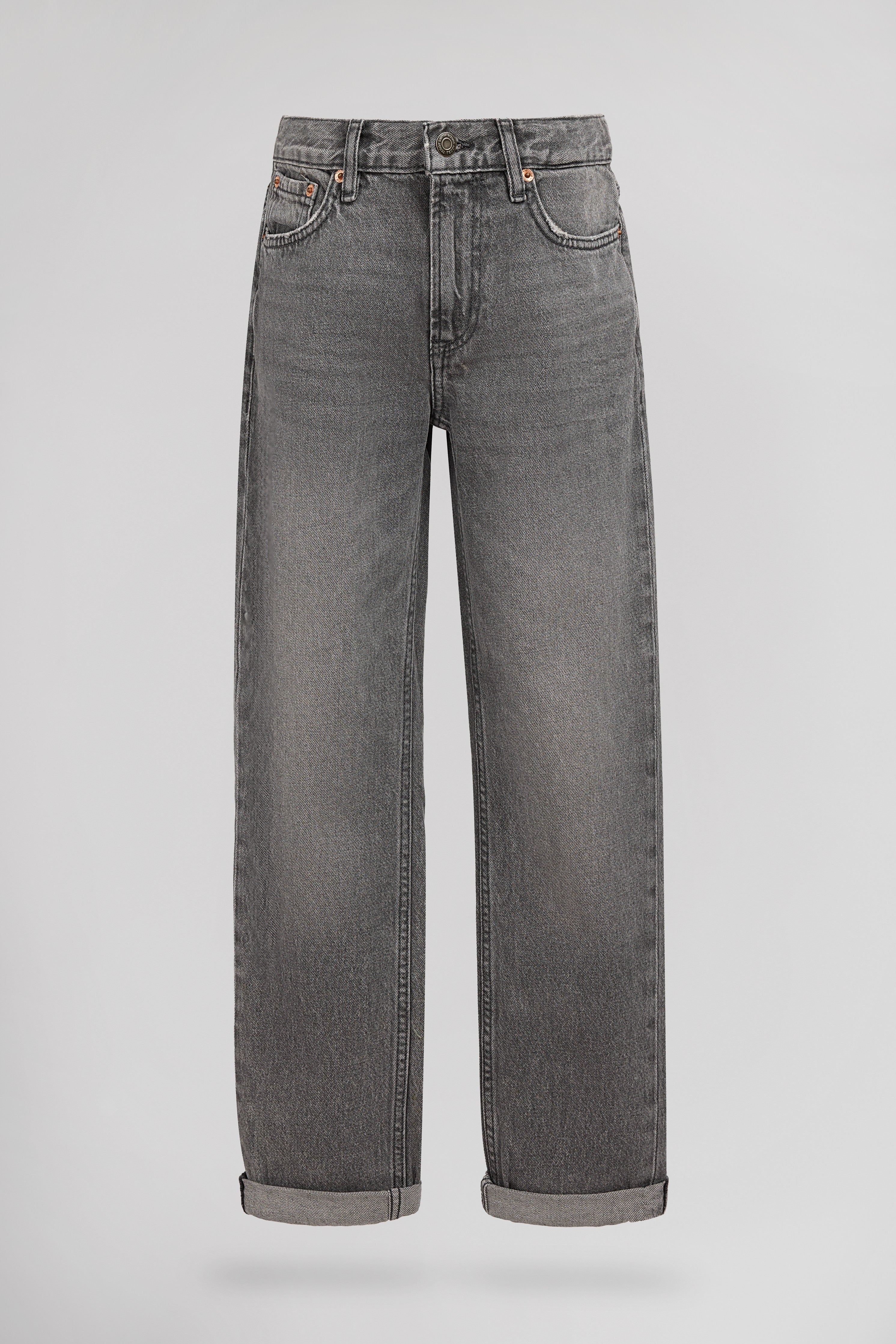 Teddy Smith Dad Pant JR Grey jean garçon gris coupe droite