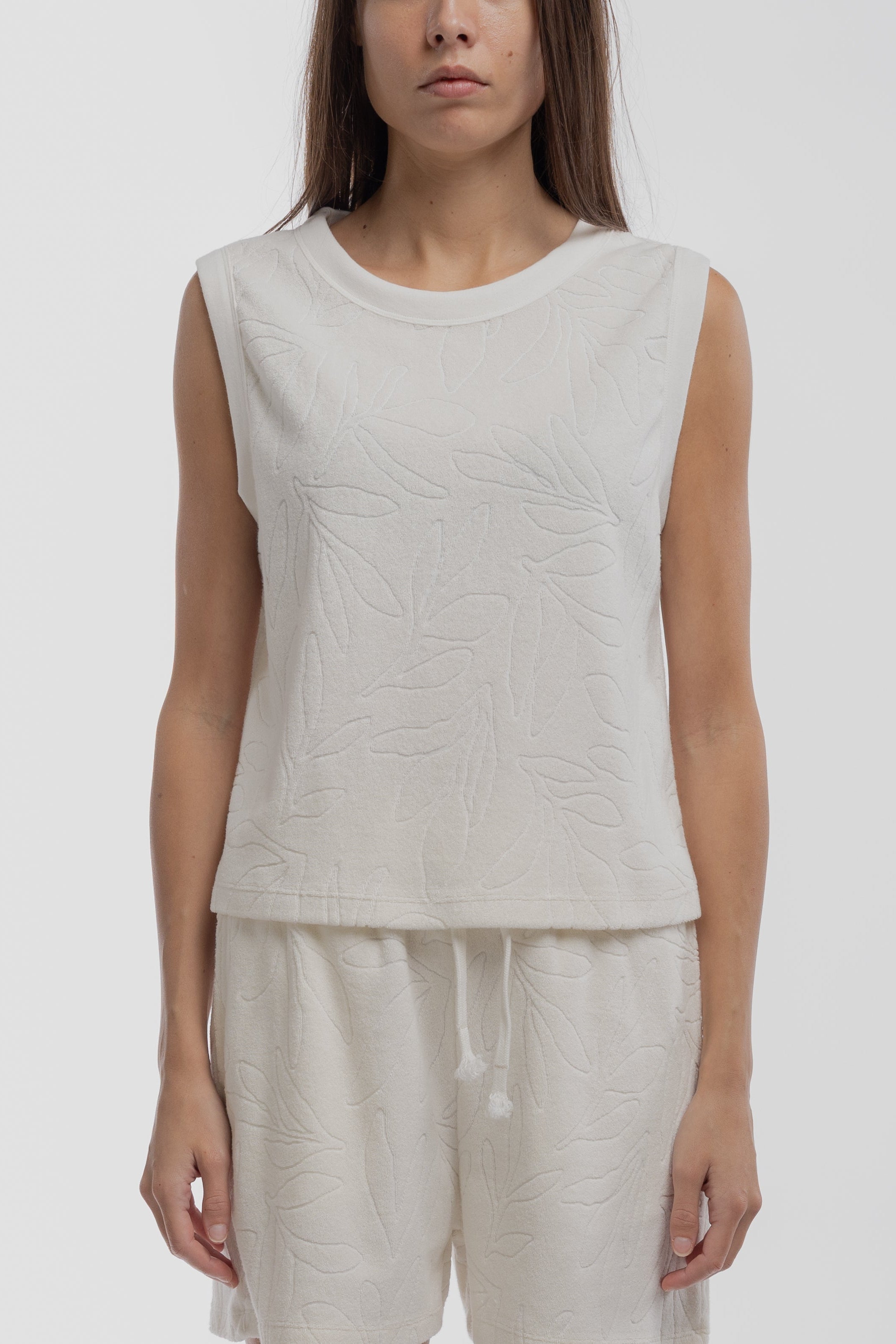Teddy Smith T-Noisette top femme Middle White éponge
