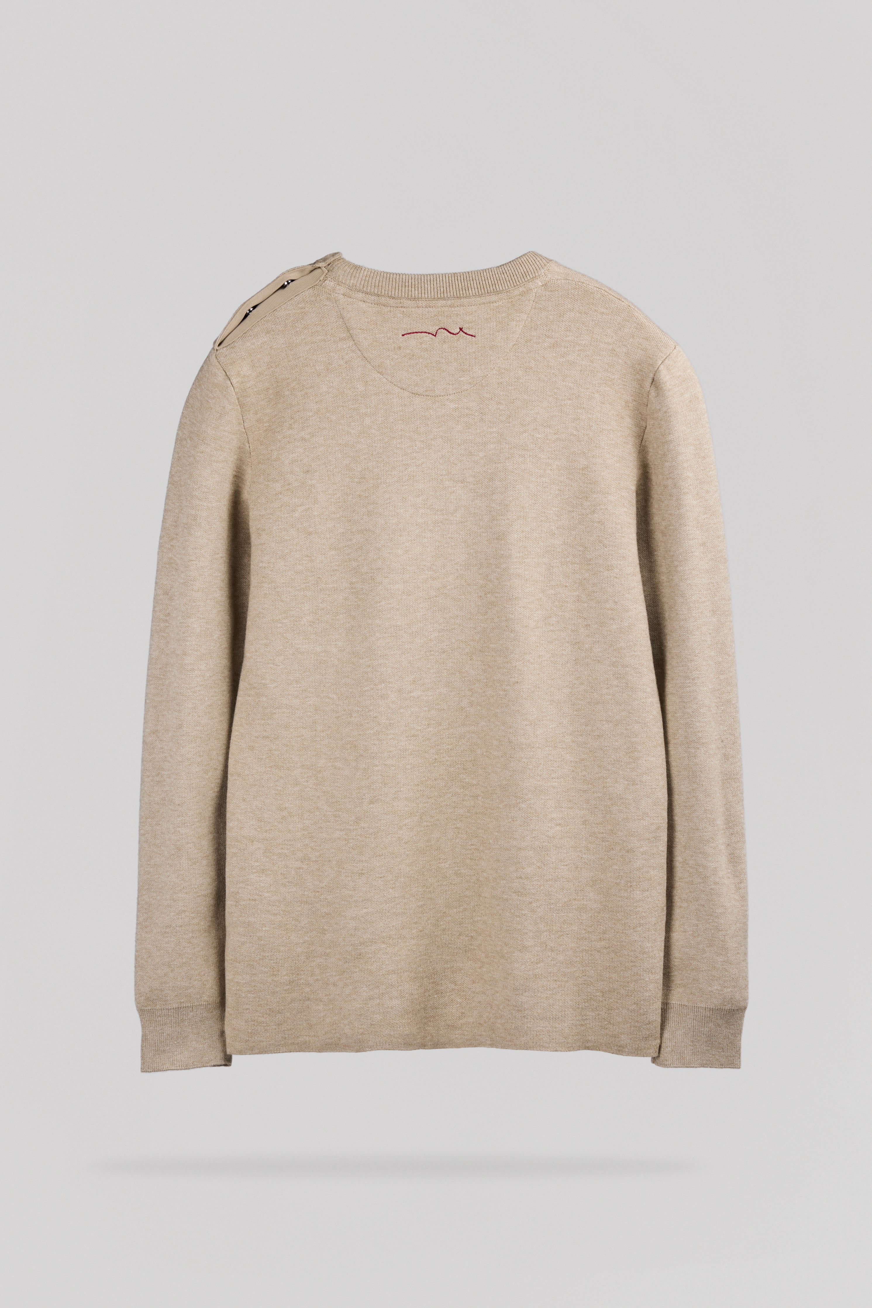 Teddy Smith P-Drystan Beige Chiné pull col rond droit