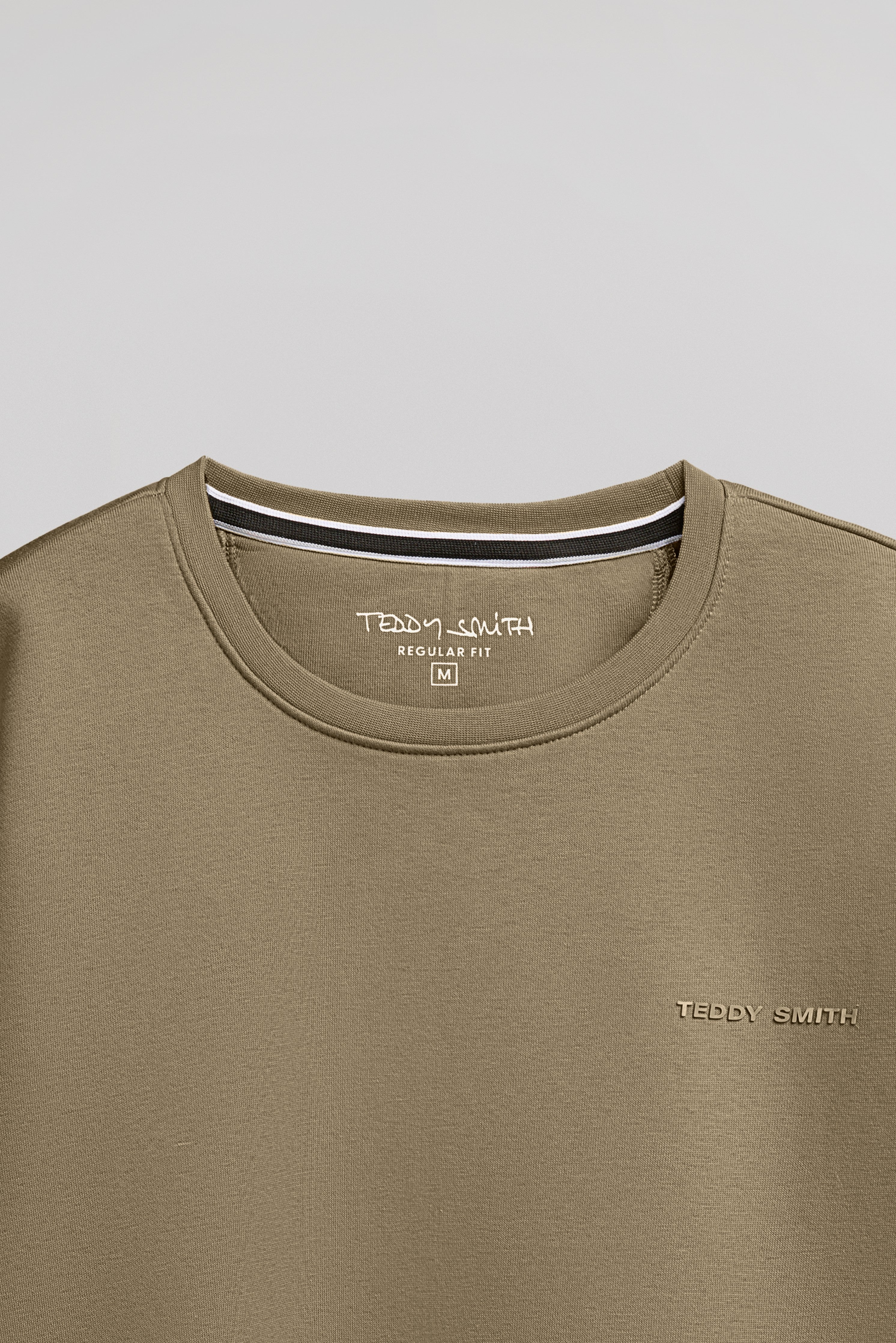 Teddy Smith S-Nark RC sweat Dusty Kaki col rond