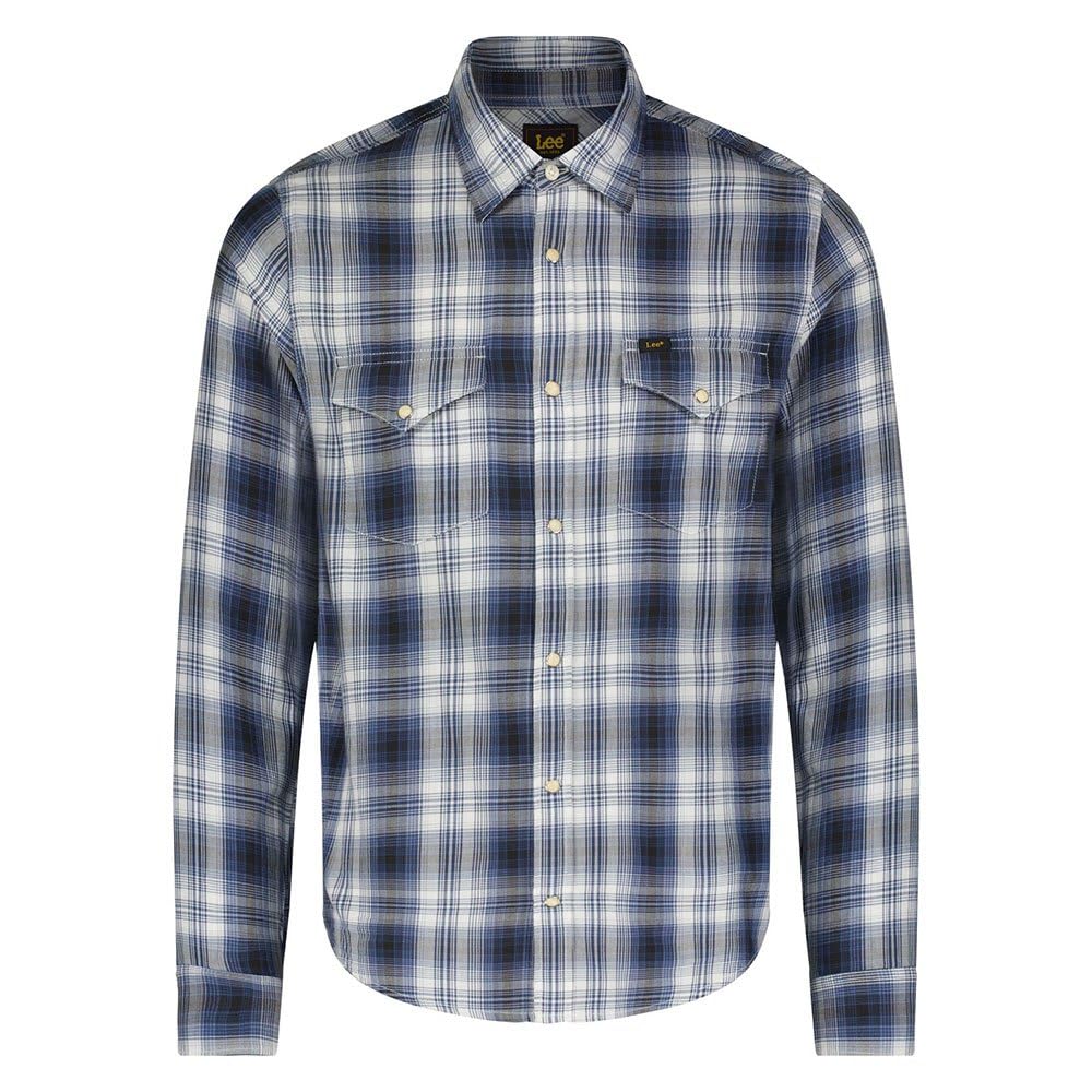 Lee Clean Western chemise homme Drama Blue coupe regular