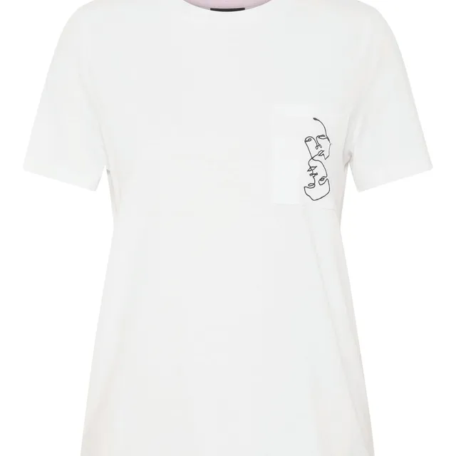 Noisy May t-shirt classique poche poitrine brodée