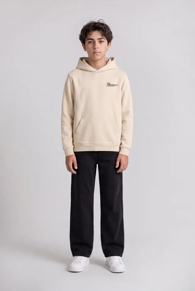 Teddy Smith S-Company Hoody JR sweat crème garçon