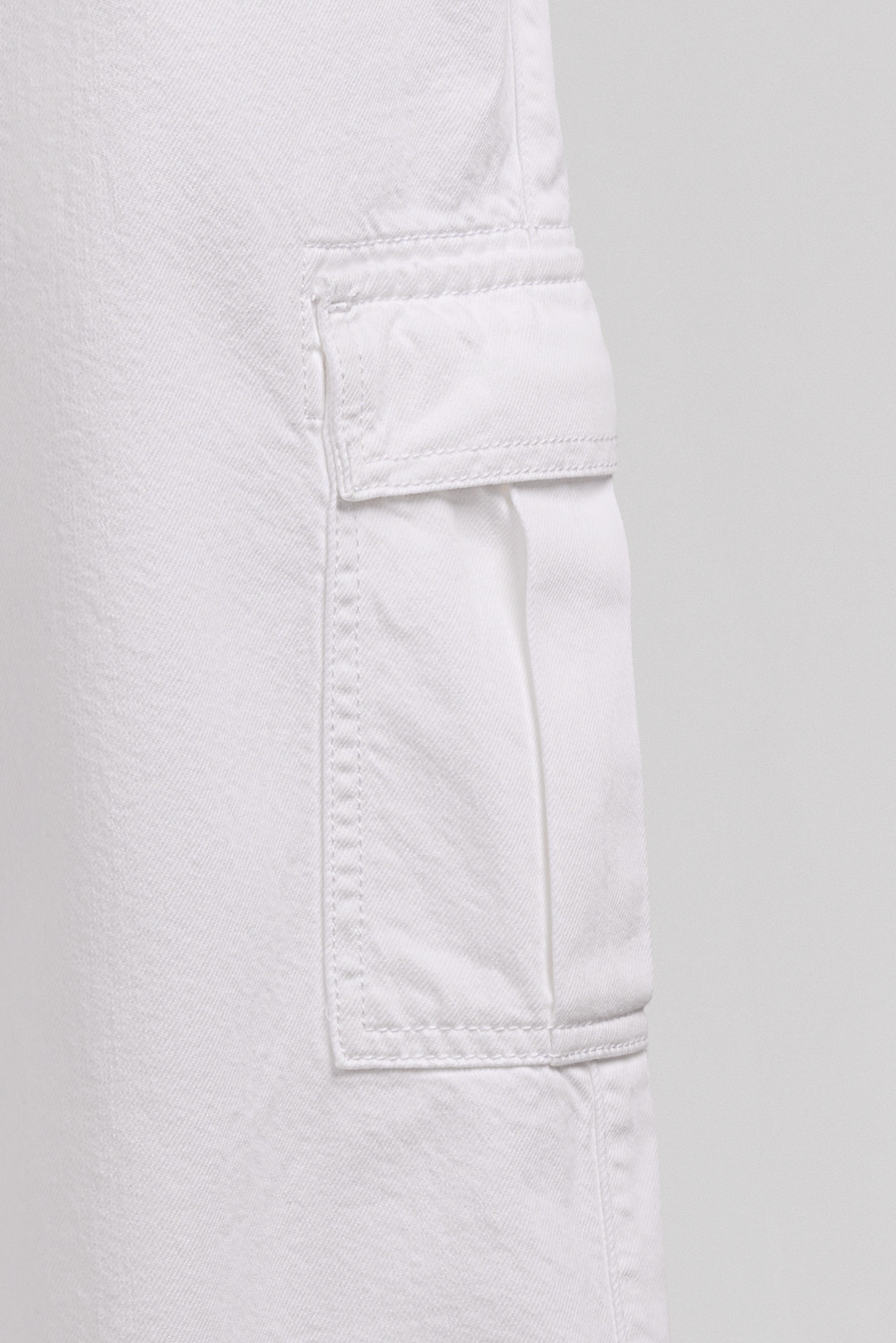 Teddy Smith P-Electra Cargo pantalon large blanc fille