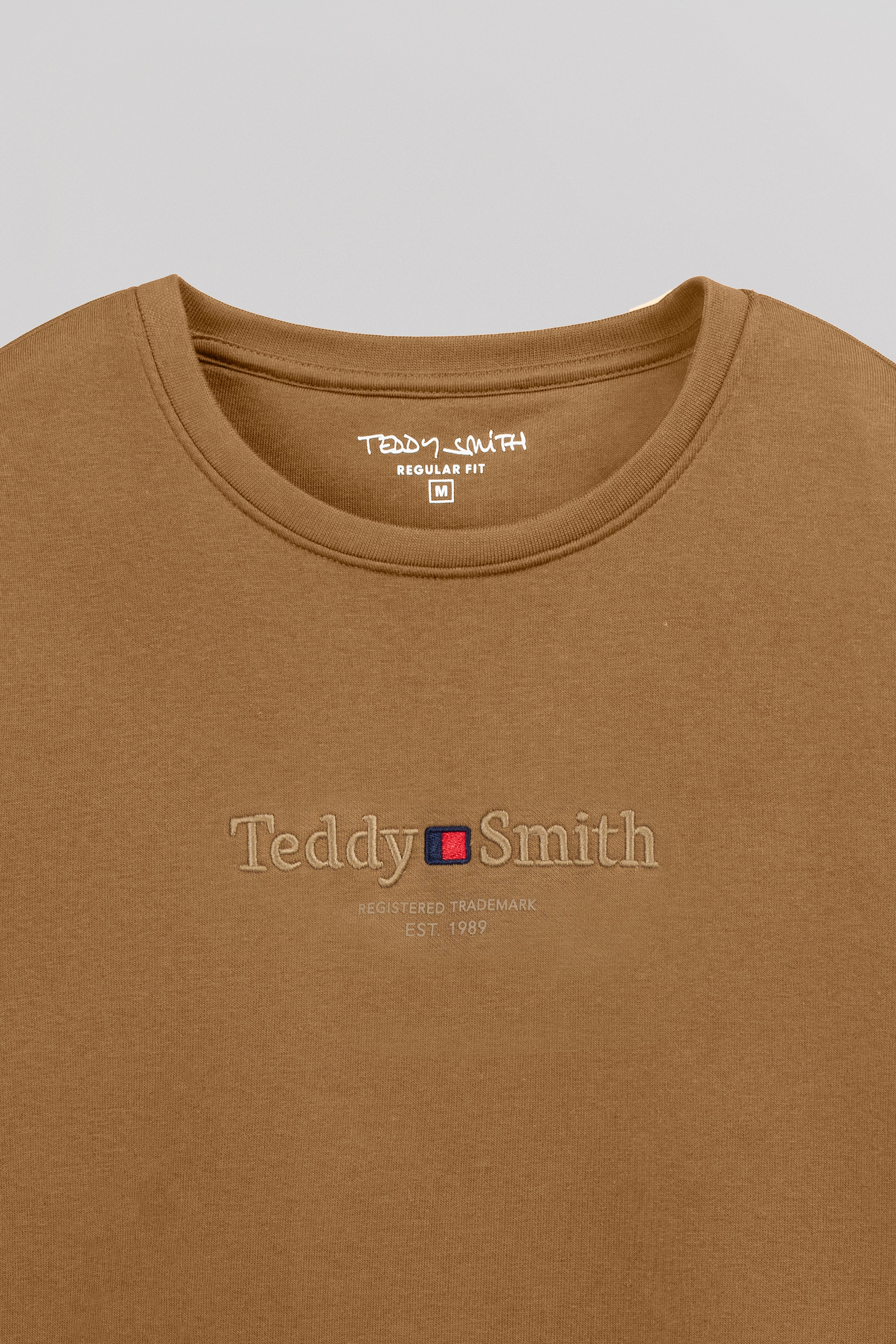 Teddy Smith S-JIM RC sweat noisette col rond