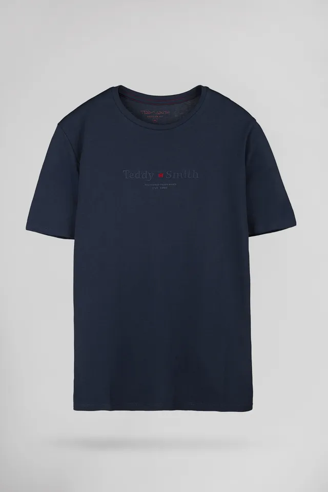 Teddy Smith T-Jim t-shirt bleu navy coton