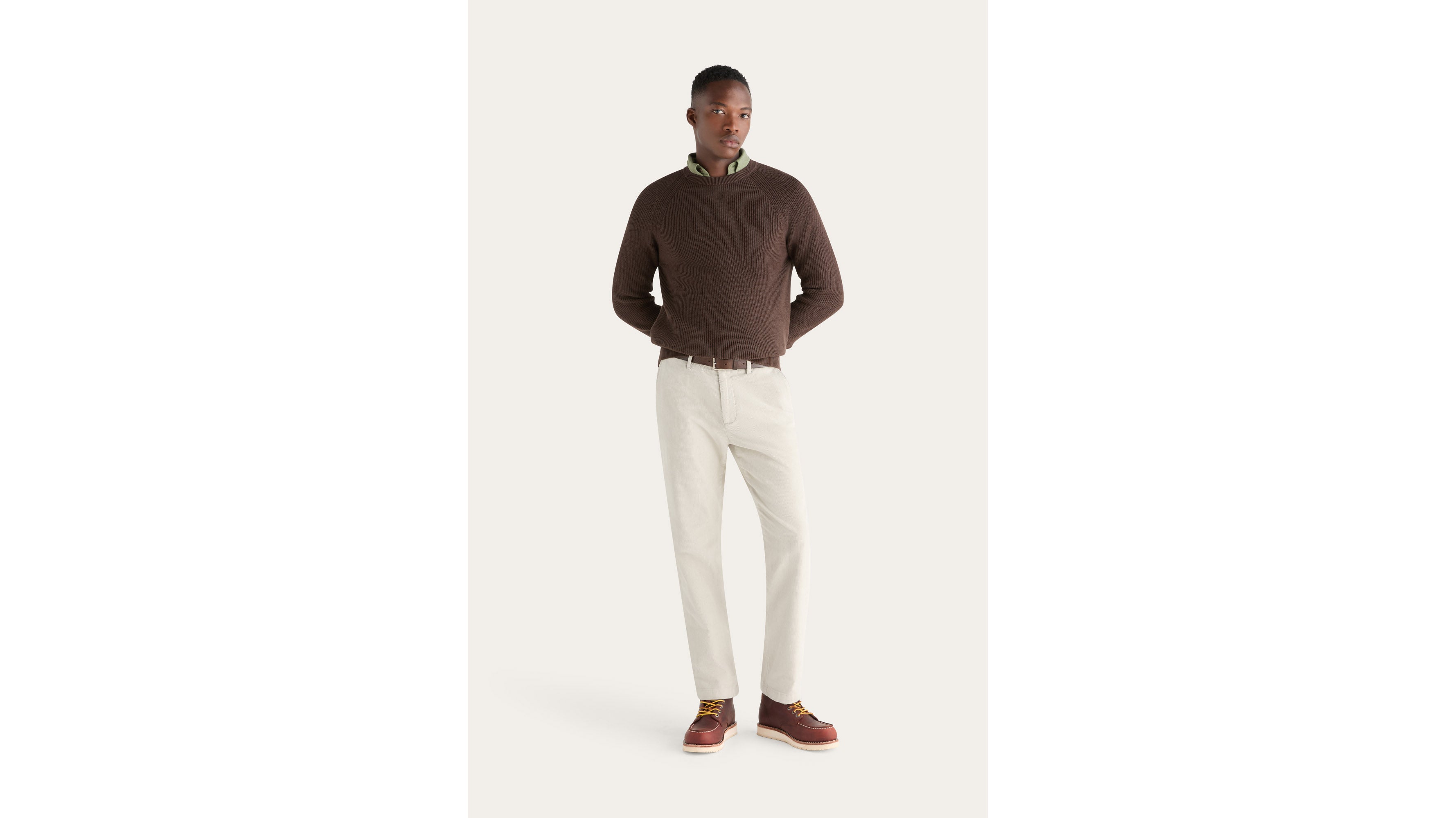 Dockers pull col rond regular marron