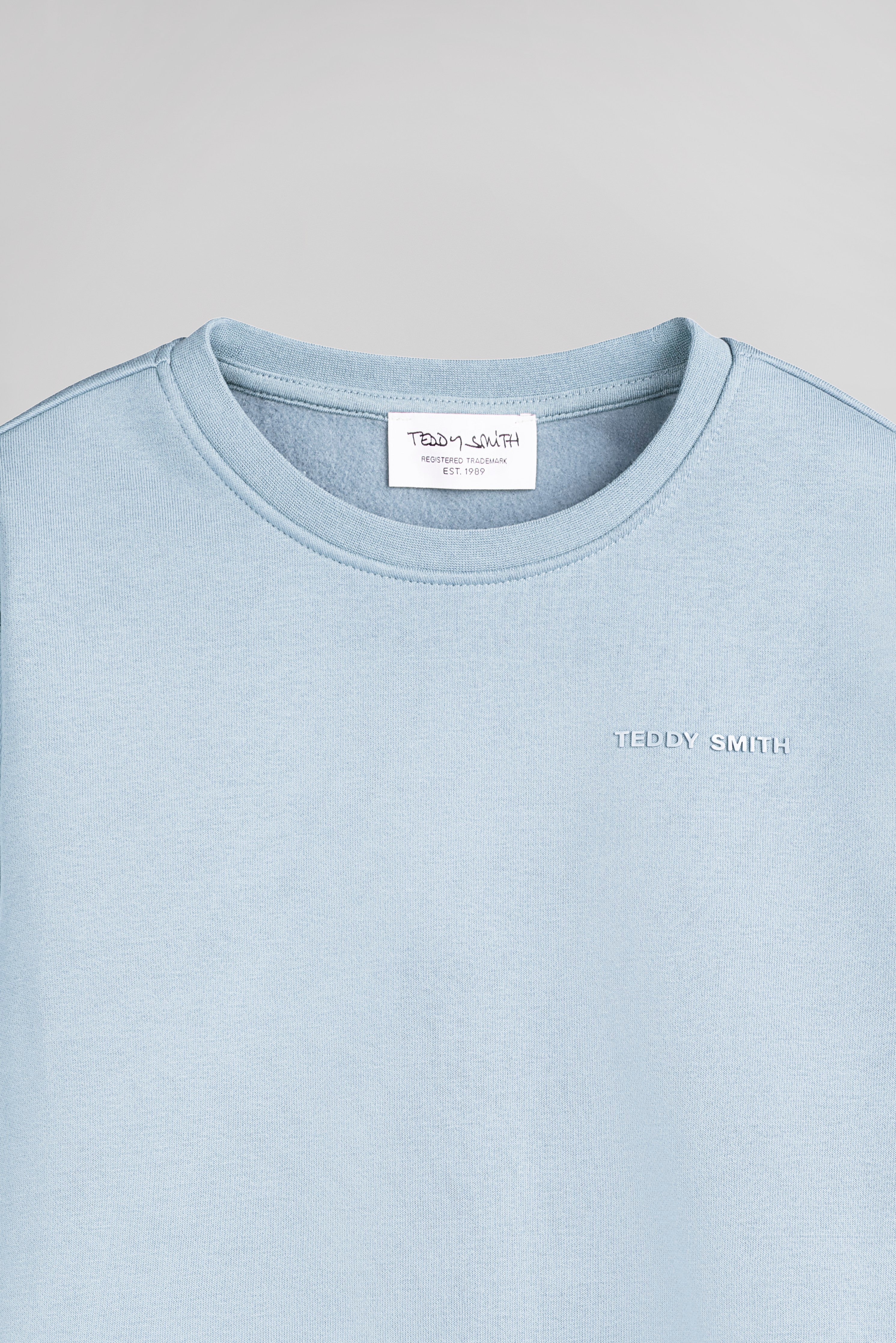 Teddy Smith S-Nark sweat garçon bleu pastel