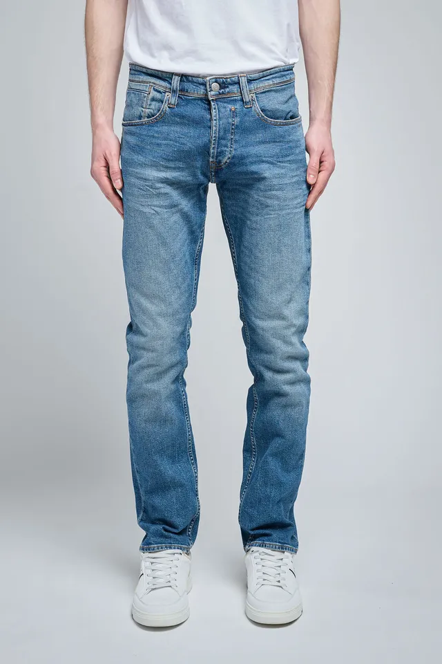 Teddy Smith REG L32 jean droit vintage dark coton