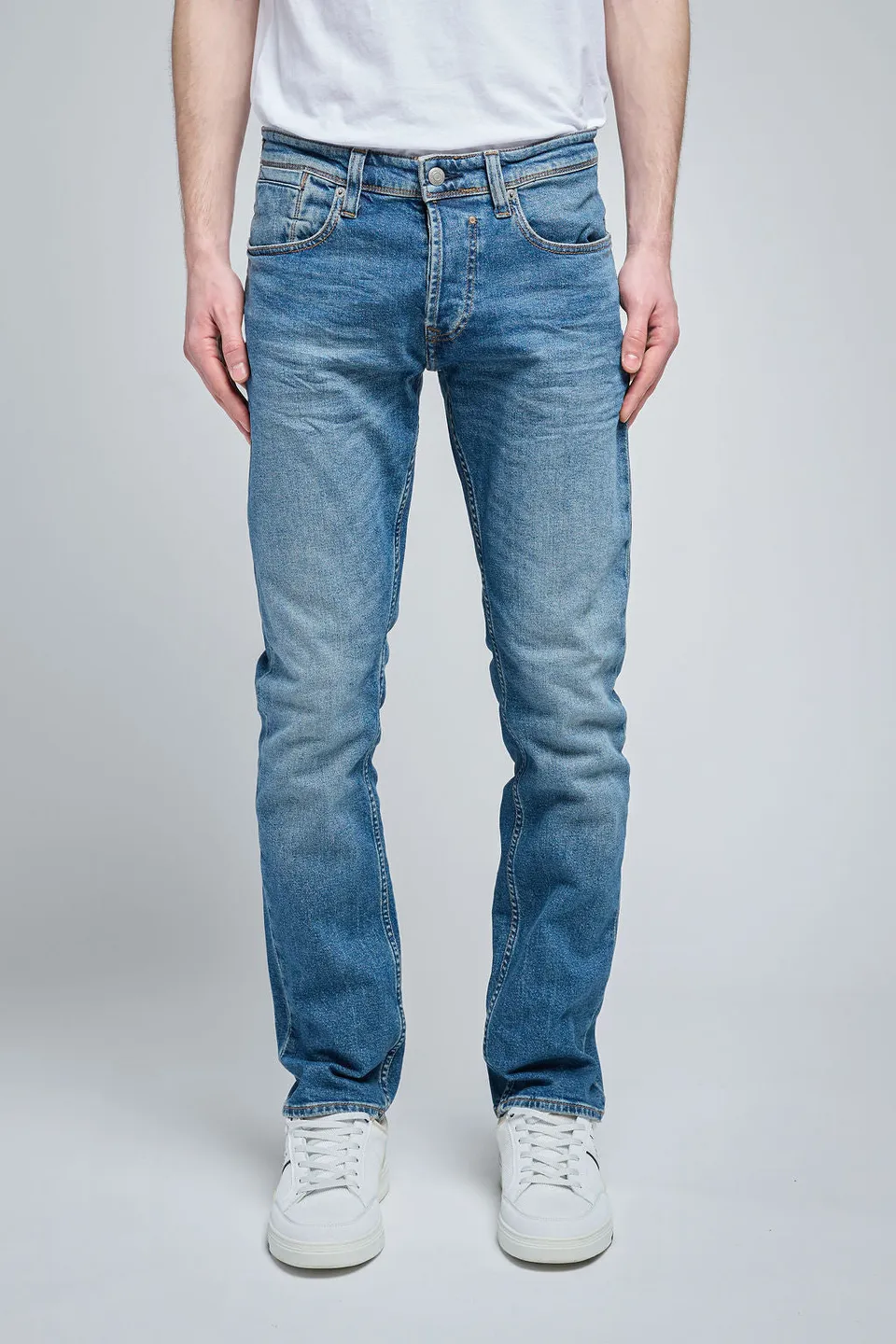 Teddy Smith REG L32 jean droit vintage dark coton