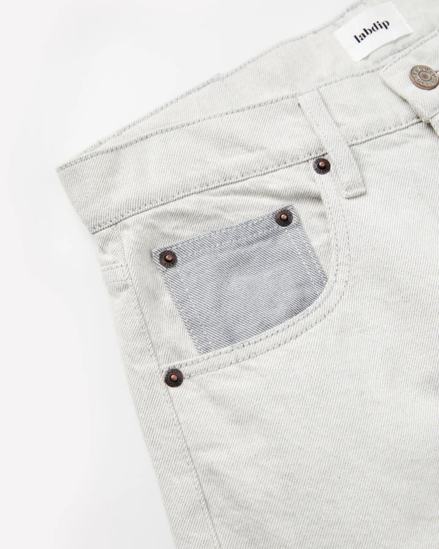 Labdip River Undyed Granit jean large écru 100% coton