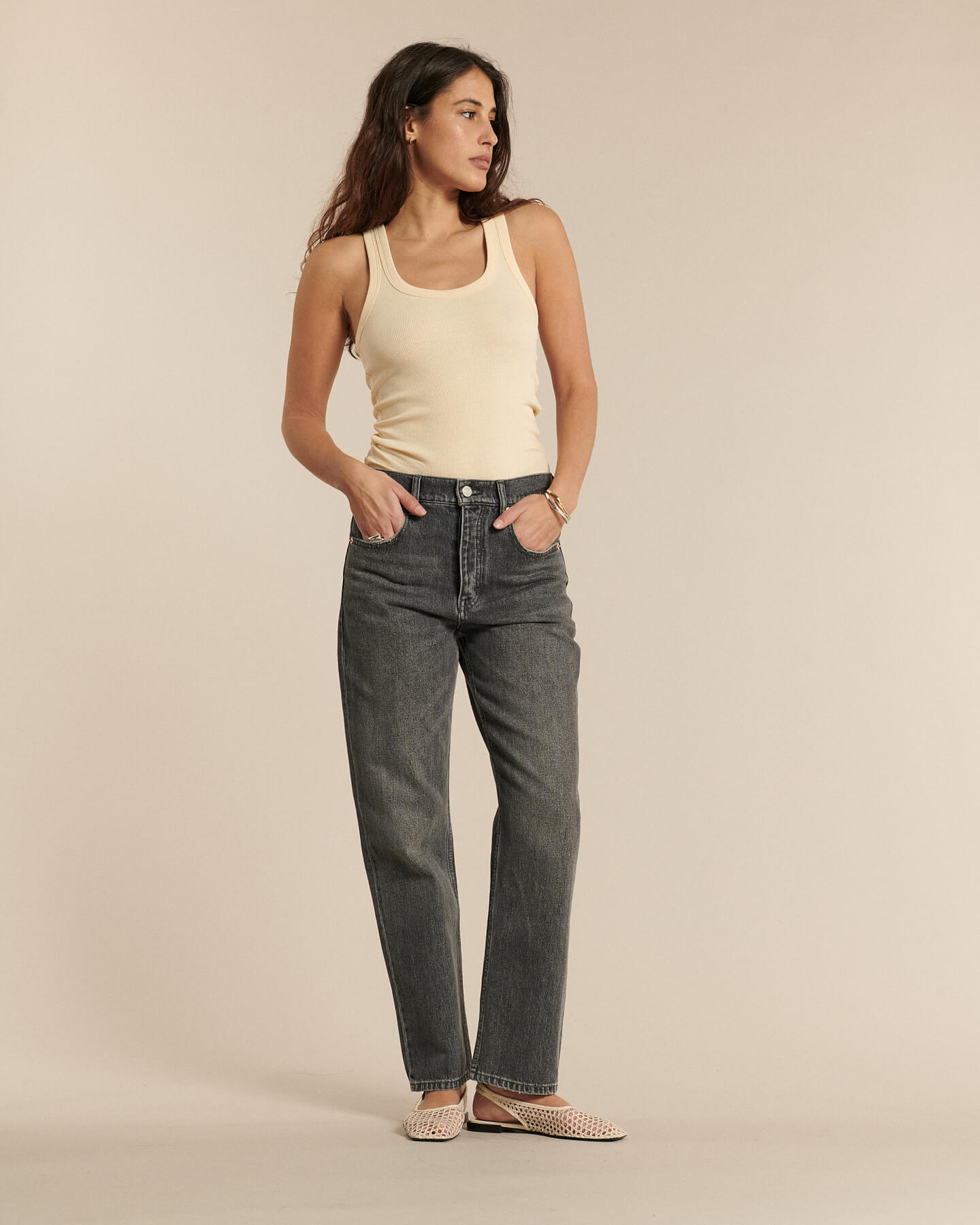 Labdip Quincy Denim Dusty Grey BL 30 jean boyfriend gris