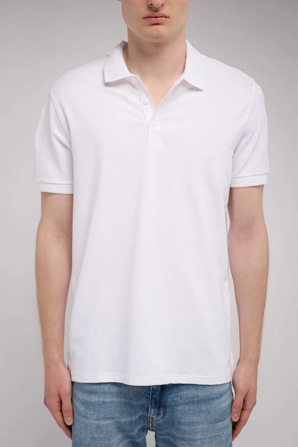 Teddy Smith P-Alban polo homme blanc piqué coton