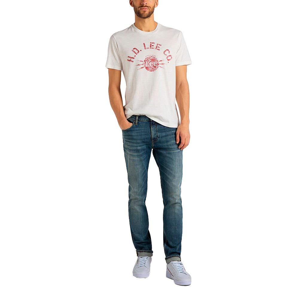 Lee Stencil Tee t-shirt homme blanc XXL coton