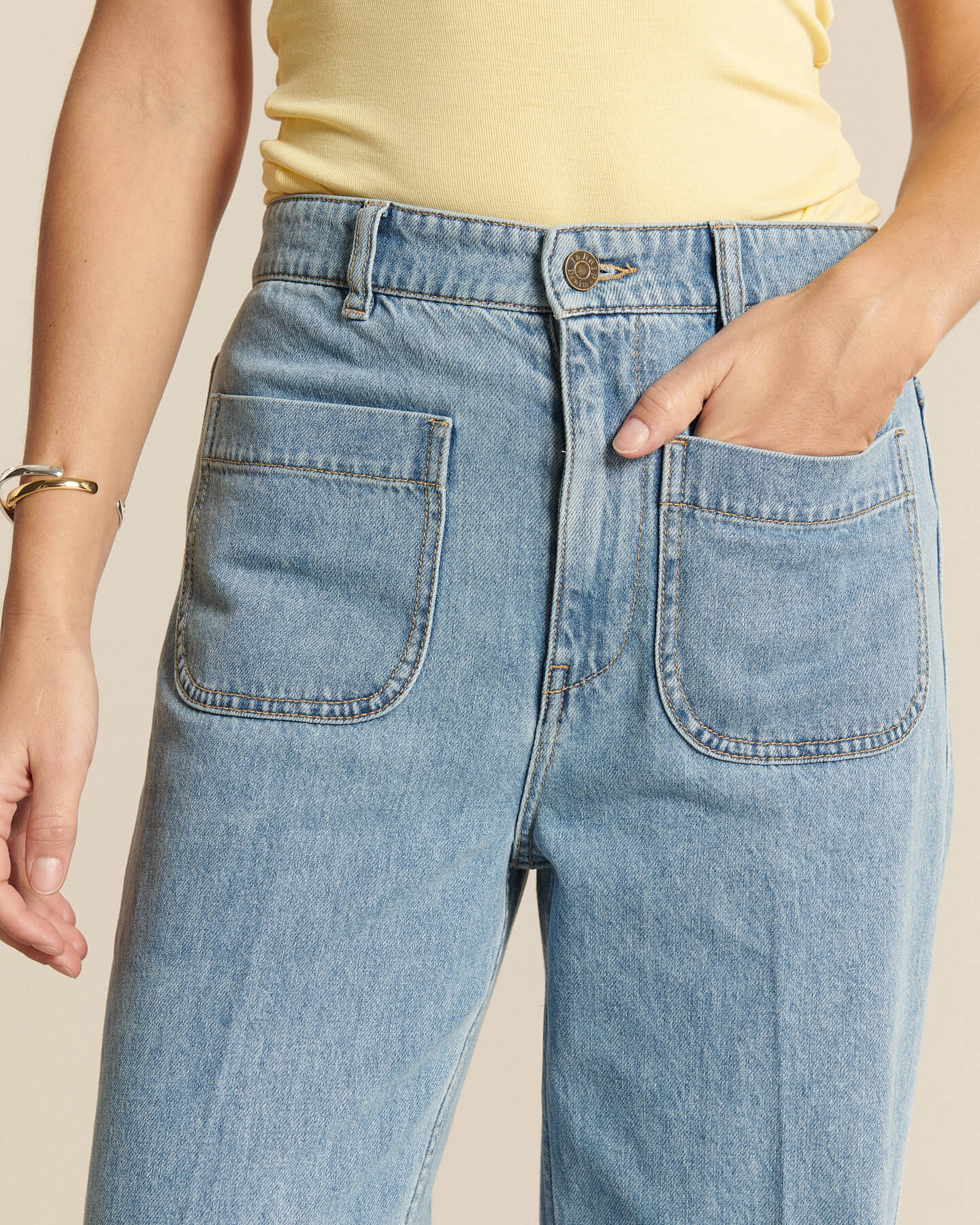 Labdip Samuel IN 22 jean taille haute past blue