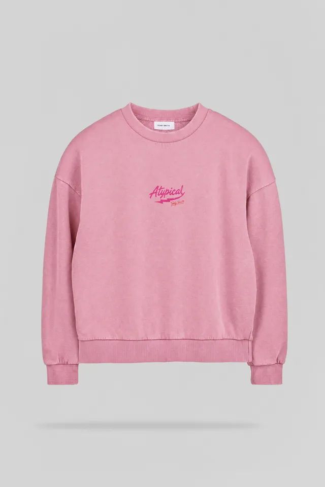 Teddy Smith S-Atypical RC sweat femme rose bonbon imprimé