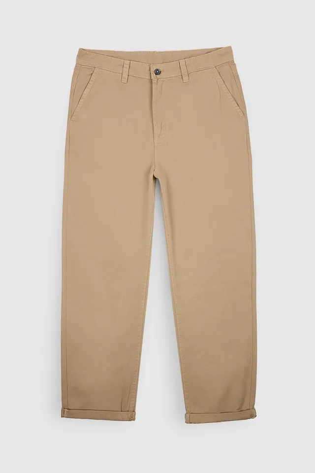 Teddy Smith P-Lario Chino pantalon droit worker beige coton