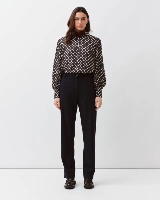 Diega Pregio pantalon tailleur marine fluide