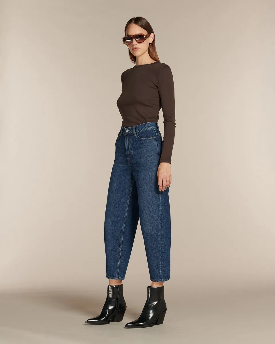 Labdip Jemma Blue Stone jean ballon bleu taille haute