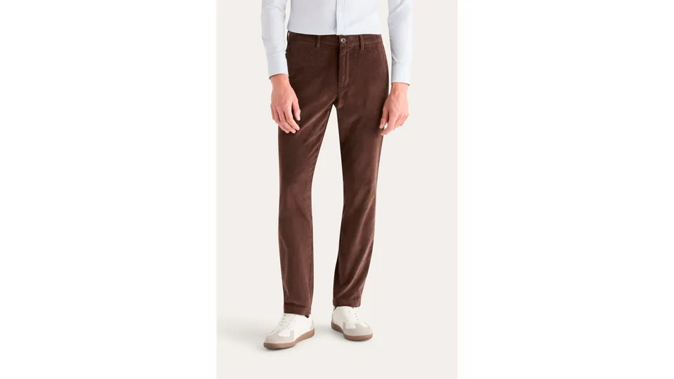 Dockers Crafted Khaki chino slim tapered marron stretch