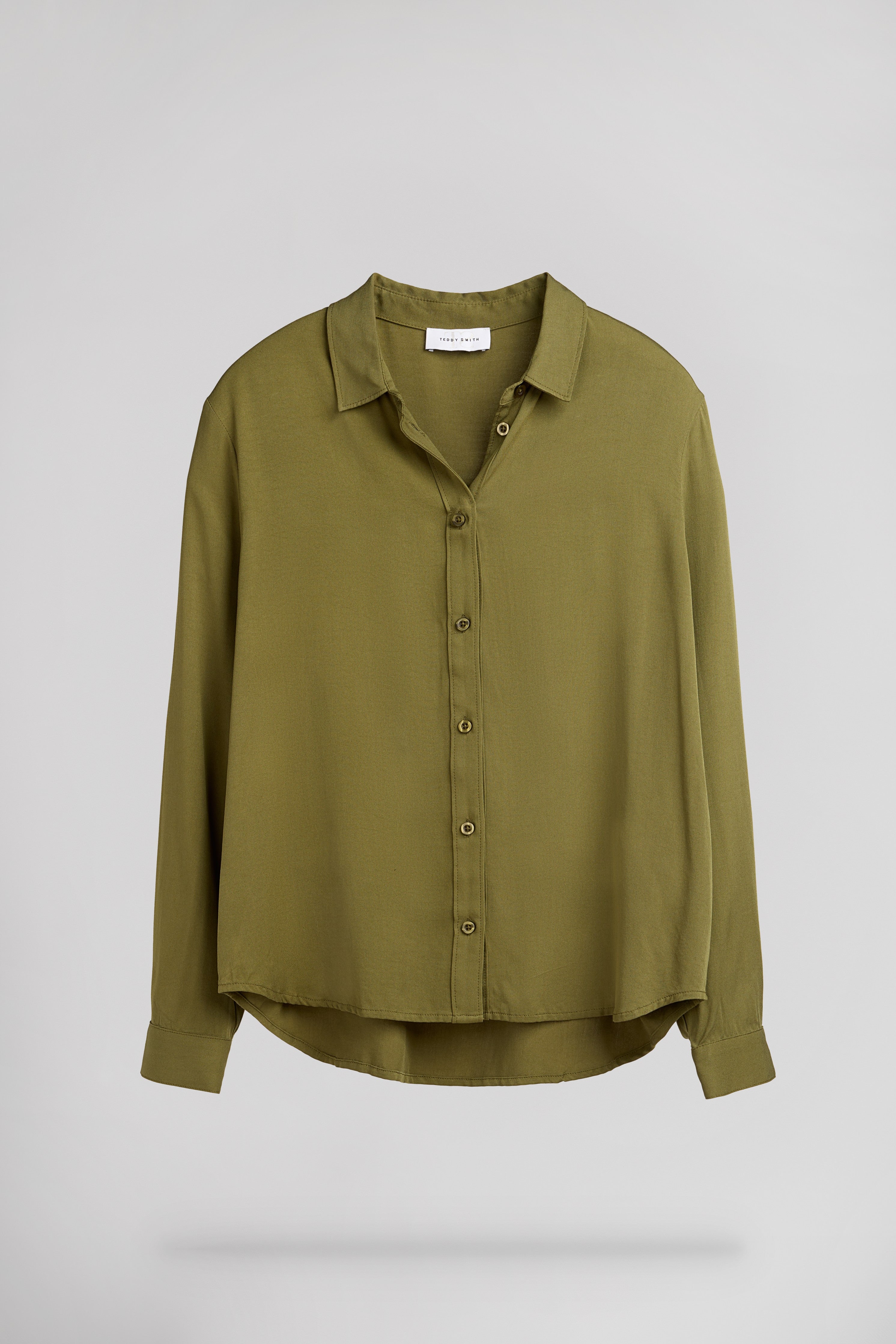 Teddy Smith C-Elisa chemise olive fluide