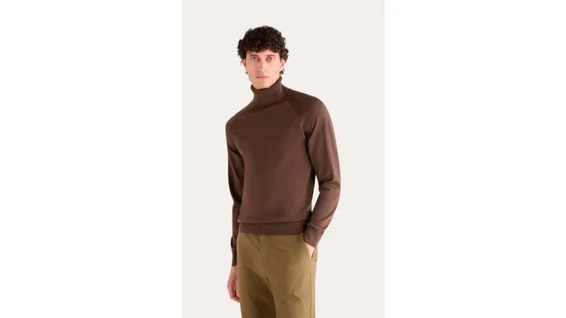 Dockers pull col roulé marron Hot Fudge mérinos regular