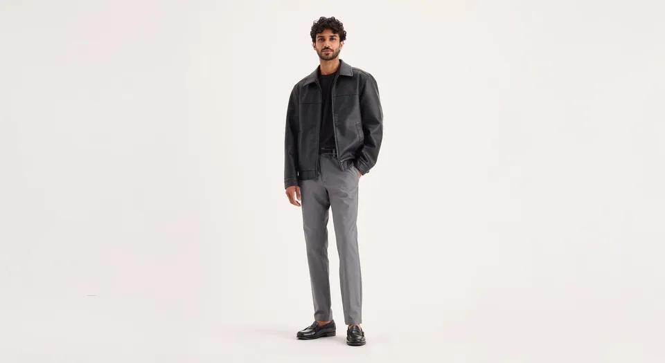 Dockers Signature Iron Free khaki skinny gris antitache