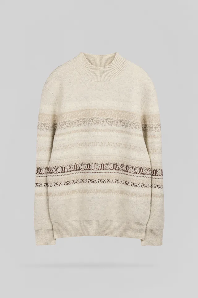 Teddy Smith P-Alex pull col montant ivoire homme