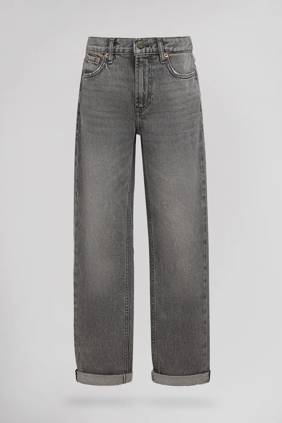 Teddy Smith Dad Pant JR Grey jean garçon gris coupe droite