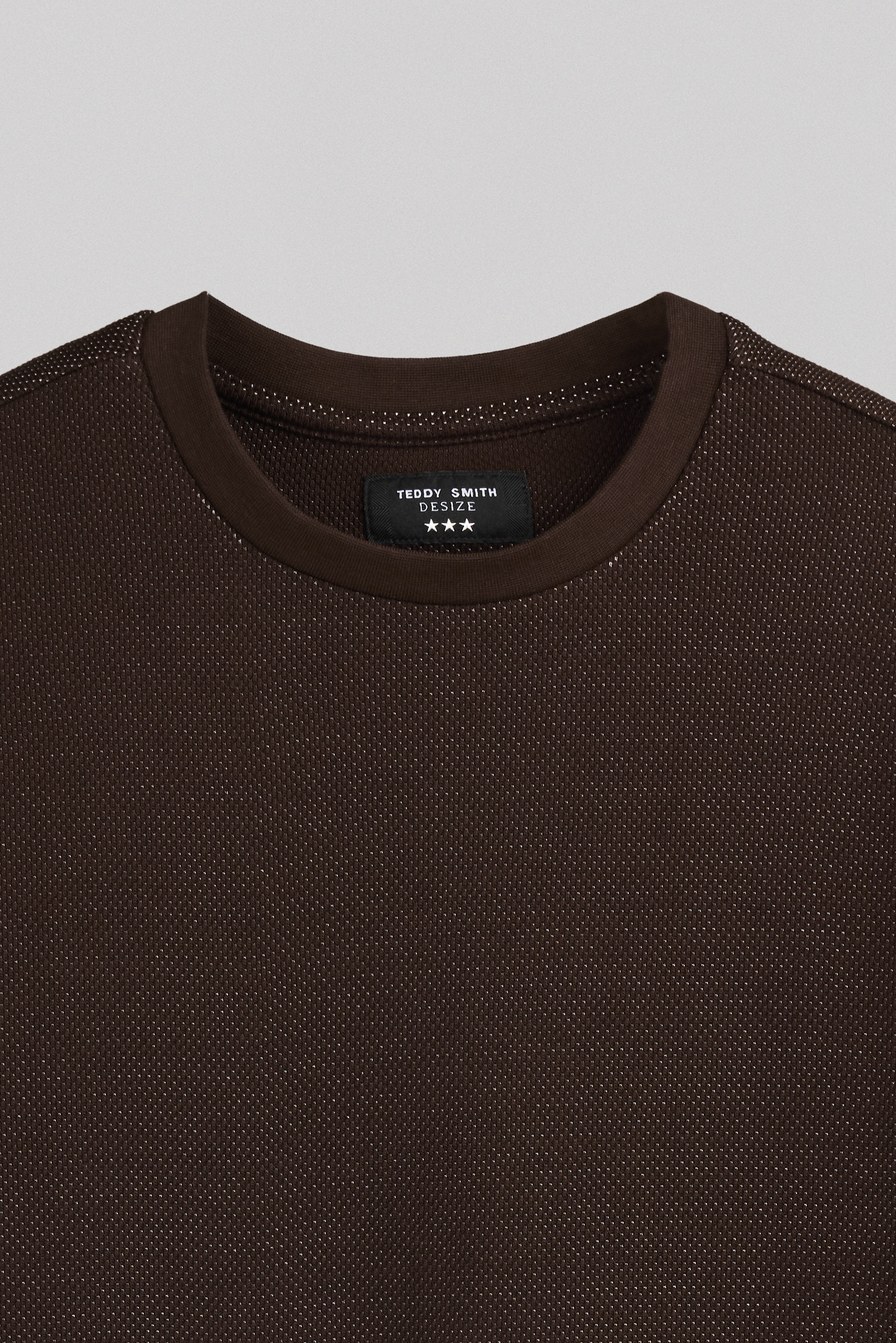 Teddy Smith T-Noam t-shirt droit marron prune piqué