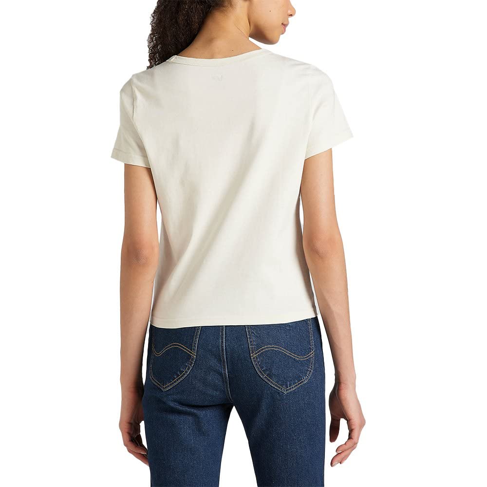 Lee Shrunken Tee t-shirt femme écru ajusté