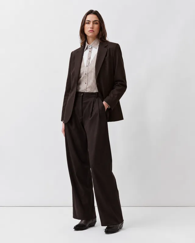 DIEGA VIKELO veste chocolat coupe droite